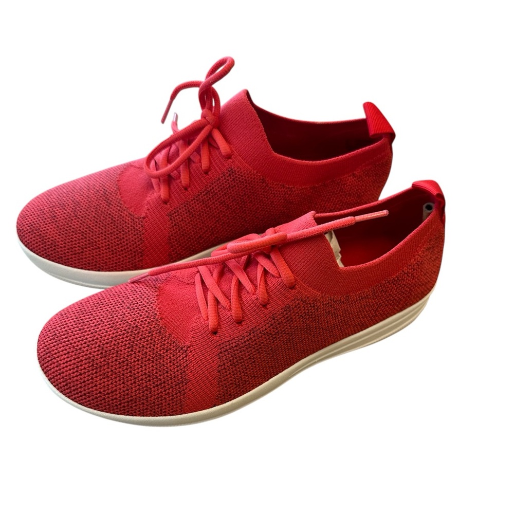 New Fitflop Passion Red Women's F-Sporty Uberknit Sneakers Size 7